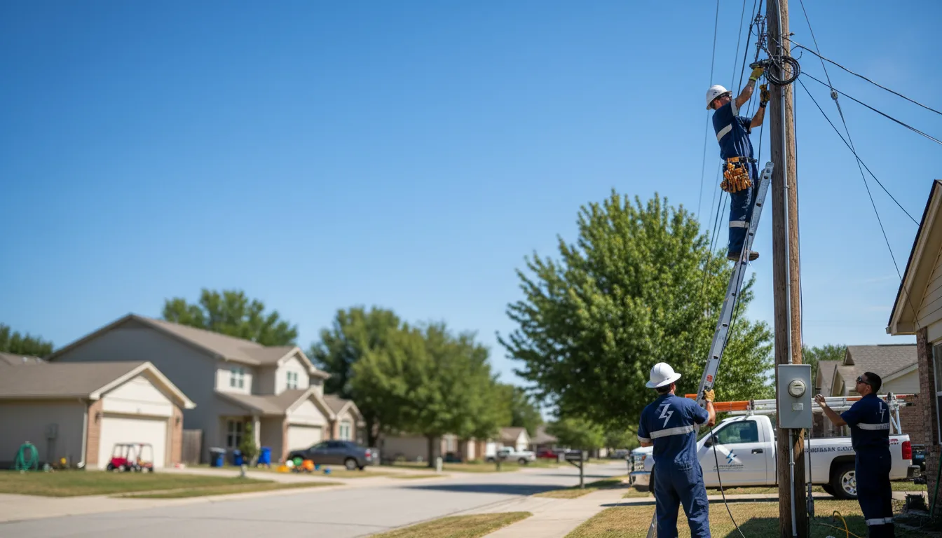 Residential electrician providing installation services in Reading, KS